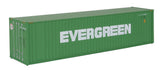 40' Hi Cube Corrugated Container w/Flat Roof - Assembled -- Evergreen (green, white)-2