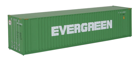 40' Hi Cube Corrugated Container w/Flat Roof - Assembled -- Evergreen (green, white)-2