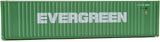 40' Hi Cube Corrugated Container w/Flat Roof - Assembled -- Evergreen (green, white)-4