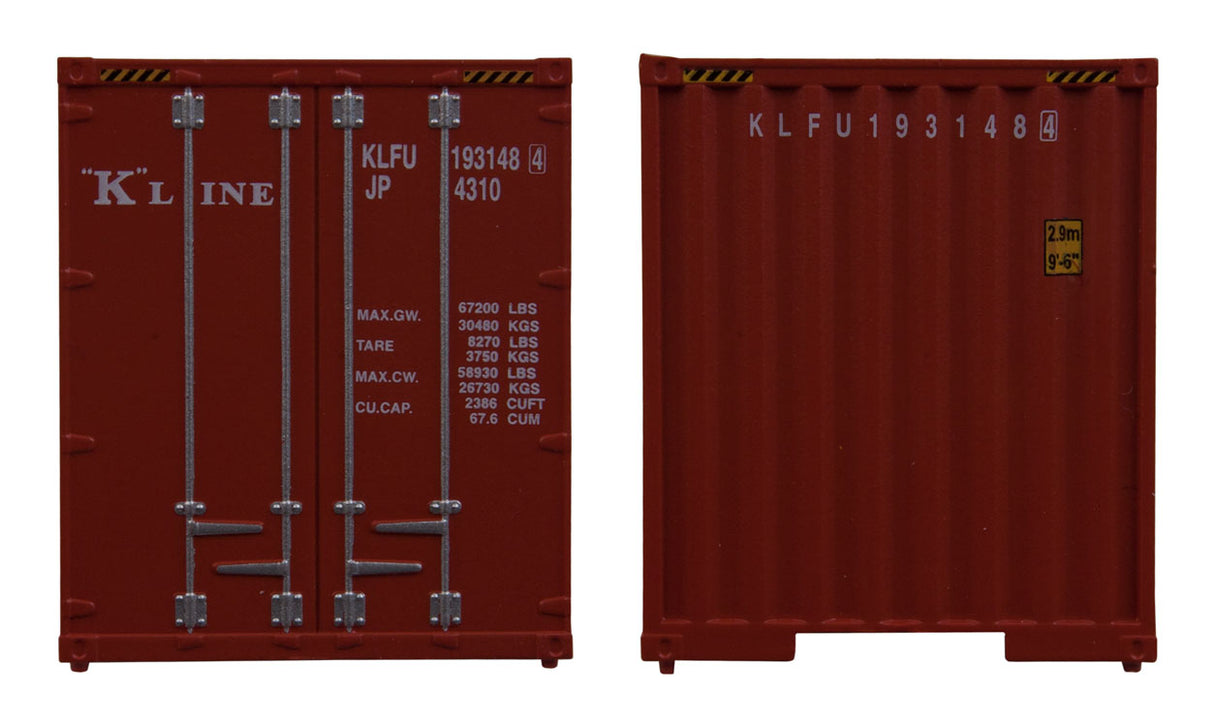 40' Hi Cube Corrugated Container w/Flat Roof - Assembled -- K-Line-3