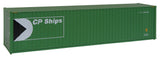40' Hi Cube Corrugated Container w/Flat Roof - Assembled -- CP Ships (green, white, black; Multimark Logo)-2