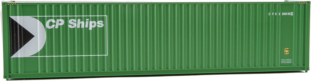 40' Hi Cube Corrugated Container w/Flat Roof - Assembled -- CP Ships (green, white, black; Multimark Logo)-4