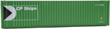 40' Hi Cube Corrugated Container w/Flat Roof - Assembled -- CP Ships (green, white, black; Multimark Logo)-4