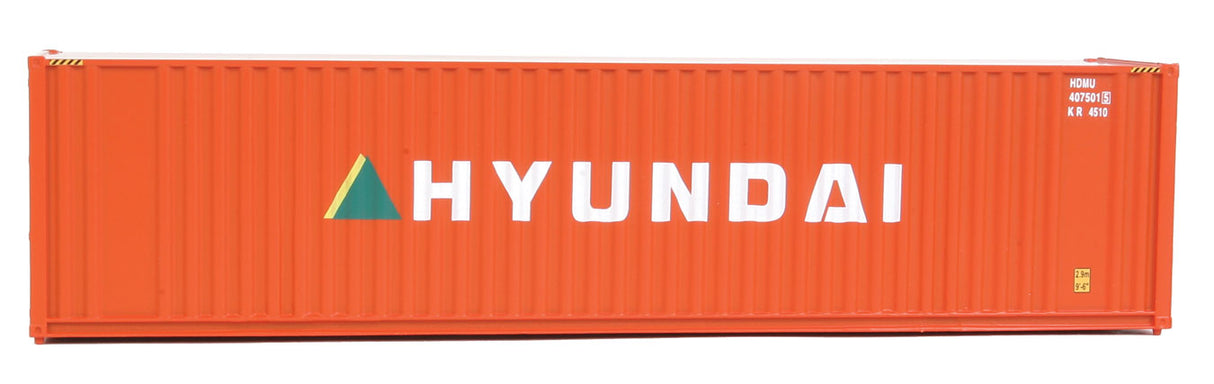 40' Hi Cube Corrugated Container w/Flat Roof - Assembled -- Hyundai-5