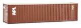 40' Hi-Cube Corrugated Container w/Flat Roof - Assembled -- American President Lines (brown, white)-1