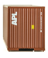 40' Hi-Cube Corrugated Container w/Flat Roof - Assembled -- American President Lines (brown, white)-4