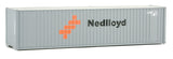 40' Hi-Cube Corrugated Container w/Flat Roof - Assembled -- Nedlloyd (gray, orange, black)-2