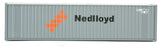 40' Hi-Cube Corrugated Container w/Flat Roof - Assembled -- Nedlloyd (gray, orange, black)-3