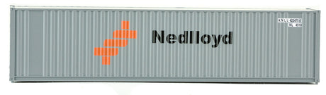 40' Hi-Cube Corrugated Container w/Flat Roof - Assembled -- Nedlloyd (gray, orange, black)-3