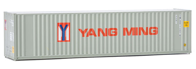 40' Hi-Cube Corrugated Container w/Flat Roof - Assembled -- Yang Ming (gray, red, blue)-1