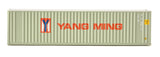 40' Hi-Cube Corrugated Container w/Flat Roof - Assembled -- Yang Ming (gray, red, blue)-3