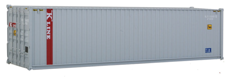 40' Hi Cube Corrugated Side Container - Assembled -- K-Line (grey, red, white)-1