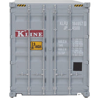 40' Hi Cube Corrugated Side Container - Assembled -- K-Line (grey, red, white)