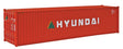 40' Hi Cube Corrugated Side Container - Assembled -- Hyundai (orange, white, green, yellow)-1