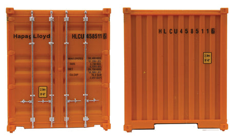 40' Hi Cube Corrugated Side Container - Assembled -- Hapag-Lloyd (orange, blue)-3
