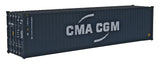 40' Hi Cube Corrugated Side Container - Assembled -- CMA-CGM (New Logo)-1