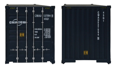 40' Hi Cube Corrugated Side Container - Assembled -- CMA-CGM (New Logo)-2