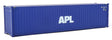40' Hi-Cube Corrugated-Side Container - Assembled -- American President Lines APL (blue, white)-1