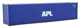 40' Hi-Cube Corrugated-Side Container - Assembled -- American President Lines APL (blue, white)-2