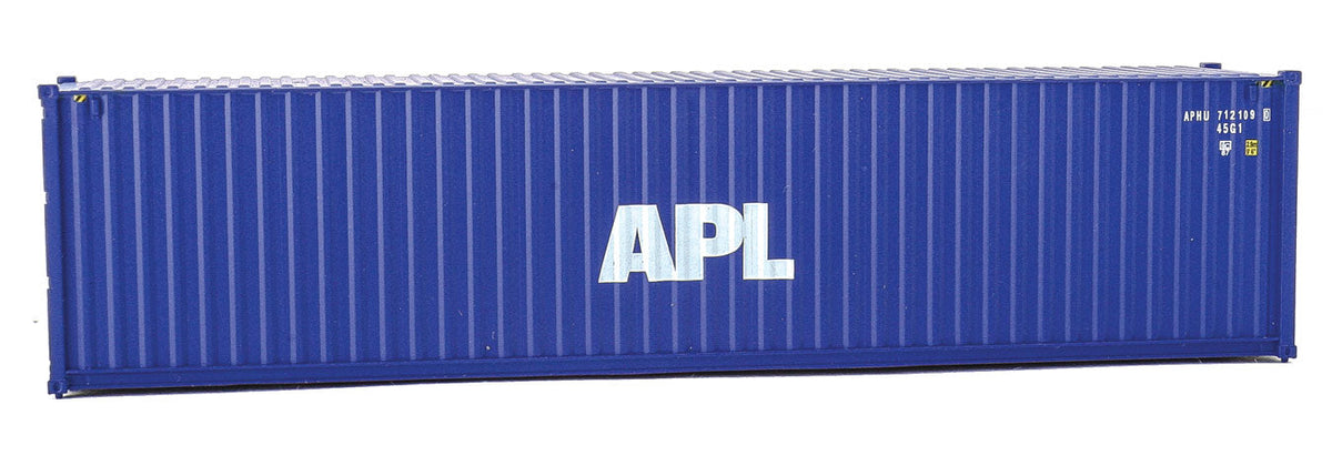 40' Hi-Cube Corrugated-Side Container - Assembled -- American President Lines APL (blue, white)-3