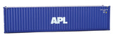 40' Hi-Cube Corrugated-Side Container - Assembled -- American President Lines APL (blue, white)-3