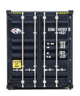 40' Hi-Cube Corrugated-Side Container - Assembled -- GMA-CGM (Globe Logo; blue, white, red)-4