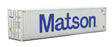 40' Hi-Cube Corrugated-Side Container - Assembled -- Matson (gray, blue)-1