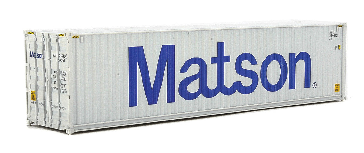 40' Hi-Cube Corrugated-Side Container - Assembled -- Matson (gray, blue)-1
