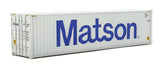 40' Hi-Cube Corrugated-Side Container - Assembled -- Matson (gray, blue)-1