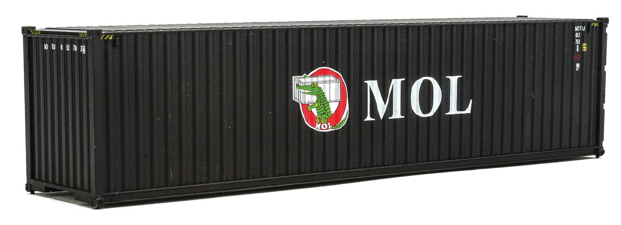 40' Hi-Cube Corrugated-Side Container - Assembled -- Mitsui OSK Lines (black, white, red; Alligator Logo)-2