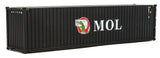 40' Hi-Cube Corrugated-Side Container - Assembled -- Mitsui OSK Lines (black, white, red; Alligator Logo)-2