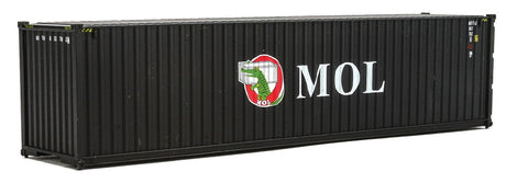 40' Hi-Cube Corrugated-Side Container - Assembled -- Mitsui OSK Lines (black, white, red; Alligator Logo)-2