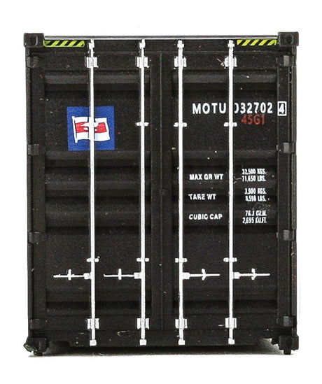 40' Hi-Cube Corrugated-Side Container - Assembled -- Mitsui OSK Lines (black, white, red; Alligator Logo)-4