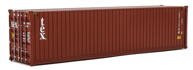 40' Hi-Cube Corrugated-Side Container - Assembled -- TEX (brown, white)-1