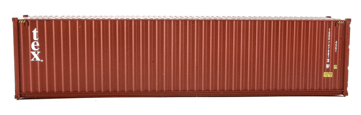 40' Hi-Cube Corrugated-Side Container - Assembled -- TEX (brown, white)-3