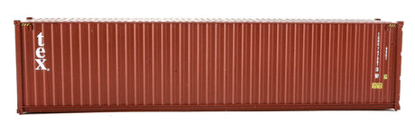40' Hi-Cube Corrugated-Side Container - Assembled -- TEX (brown, white)-3