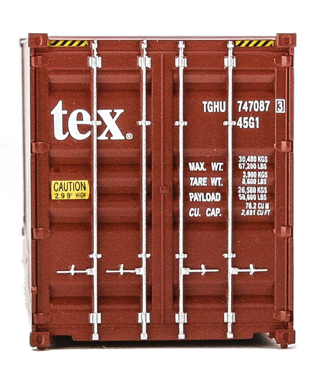 40' Hi-Cube Corrugated-Side Container - Assembled -- TEX (brown, white)-4