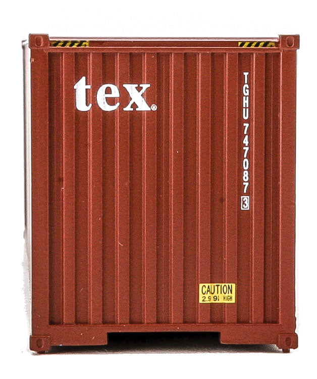 40' Hi-Cube Corrugated-Side Container - Assembled -- TEX (brown, white)-5