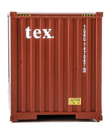 40' Hi-Cube Corrugated-Side Container - Assembled -- TEX (brown, white)-5
