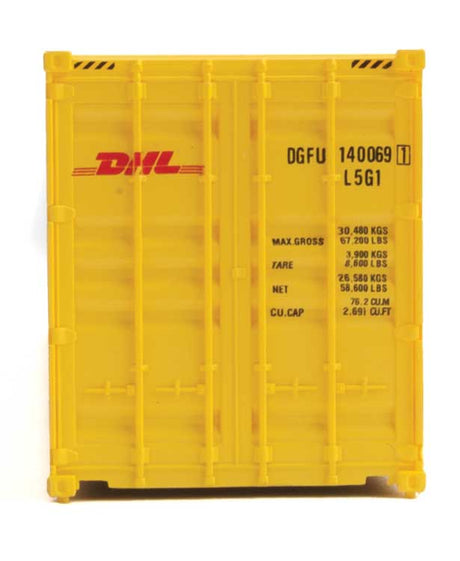 40' Hi-Cube Corrugated-Side Container - Assembled -- DHL (yellow, red)-3