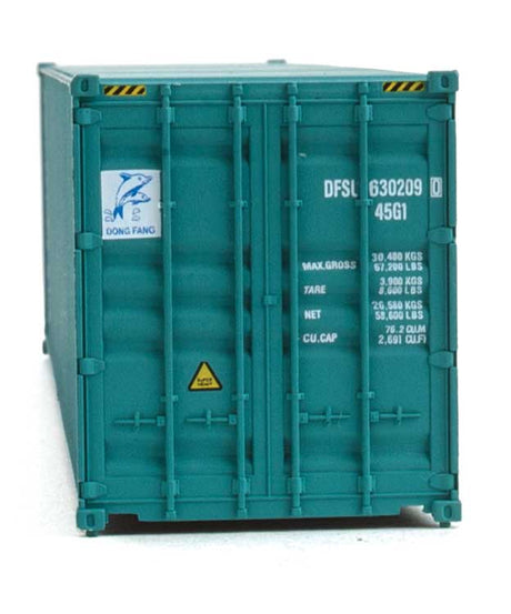40' Hi-Cube Corrugated-Side Container - Assembled -- Dong Fang (green, white)-3