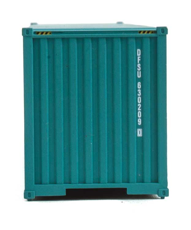 40' Hi-Cube Corrugated-Side Container - Assembled -- Dong Fang (green, white)-4