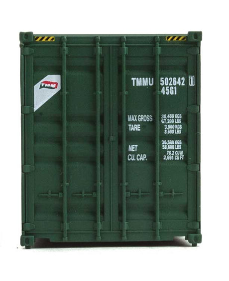 40' Hi-Cube Corrugated-Side Container - Assembled -- Linea Mexicana (green, white)-3