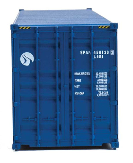 40' Hi-Cube Corrugated-Side Container - Assembled -- Span Alaska (blue, white)-3