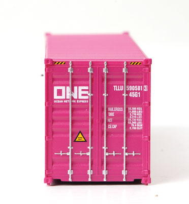 40' Hi-Cube Corrugated-Side Container - Assembled -- Ocean Network Express - ONE (magenta, white)-3