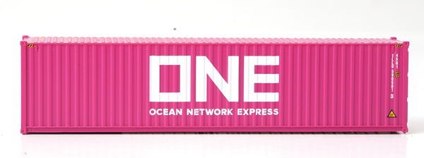40' Hi-Cube Corrugated-Side Container - Assembled -- Ocean Network Express - ONE (magenta, white)-5