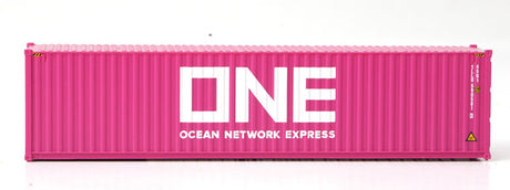 40' Hi-Cube Corrugated-Side Container - Assembled -- Ocean Network Express - ONE (magenta, white)-5