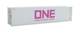 40' Hi-Cube Corrugated-Side Container - Assembled -- Ocean Network Express - ONE (white, magenta)-1