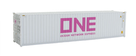 40' Hi-Cube Corrugated-Side Container - Assembled -- Ocean Network Express - ONE (white, magenta)-1