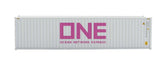 40' Hi-Cube Corrugated-Side Container - Assembled -- Ocean Network Express - ONE (white, magenta)-5